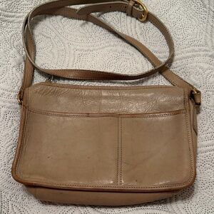 Tan Leather Crossbody Bag - can’t verify authenticity